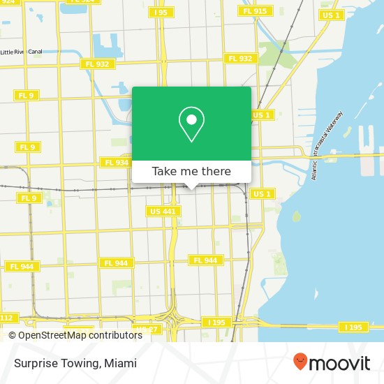 Surprise Towing map