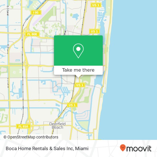 Mapa de Boca Home Rentals & Sales Inc
