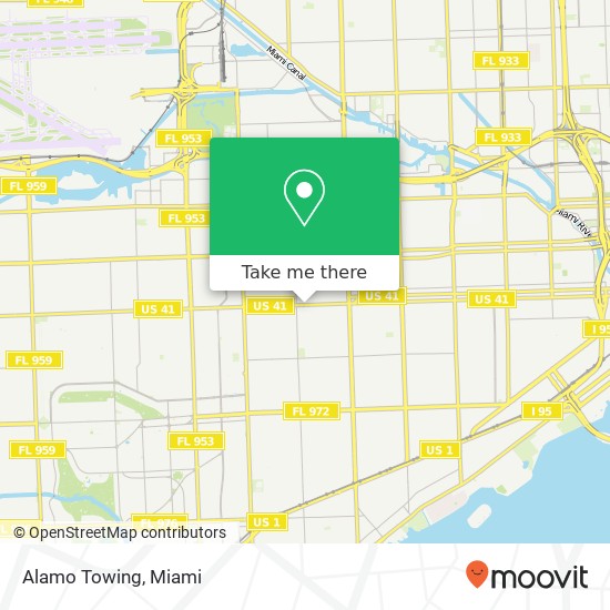 Alamo Towing map