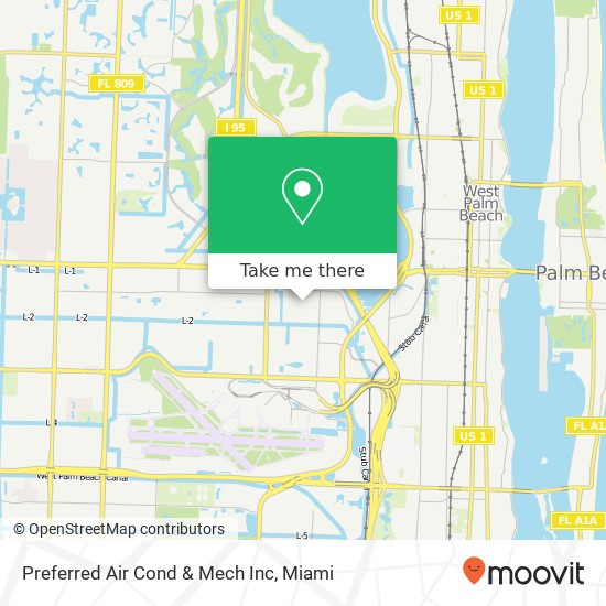 Mapa de Preferred Air Cond & Mech Inc