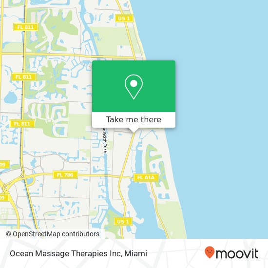 Mapa de Ocean Massage Therapies Inc