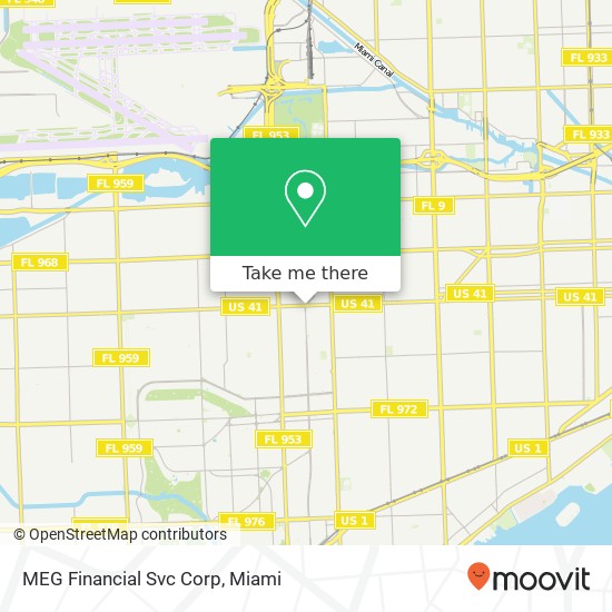 Mapa de MEG Financial Svc Corp