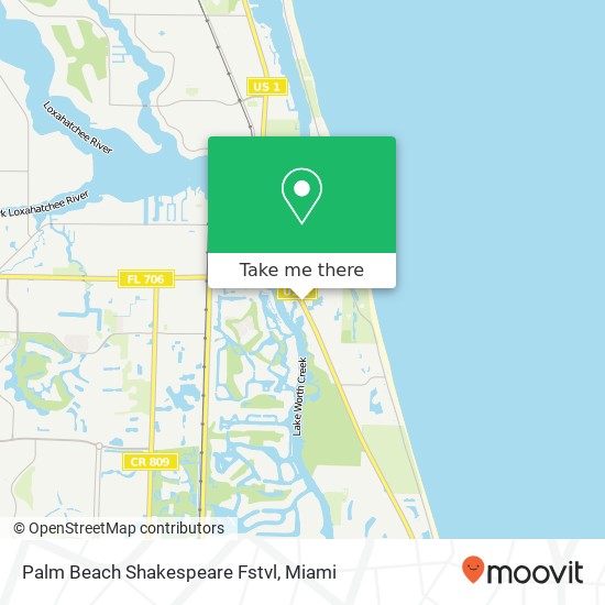 Palm Beach Shakespeare Fstvl map