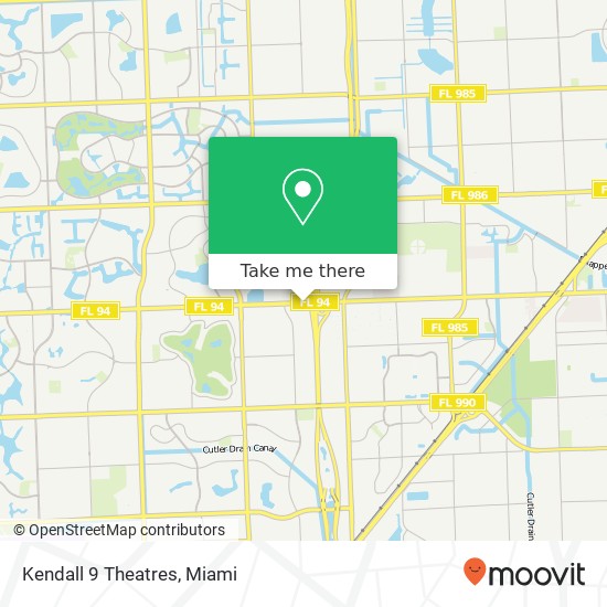 Mapa de Kendall 9 Theatres