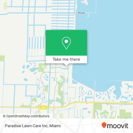 Mapa de Paradise Lawn Care Inc