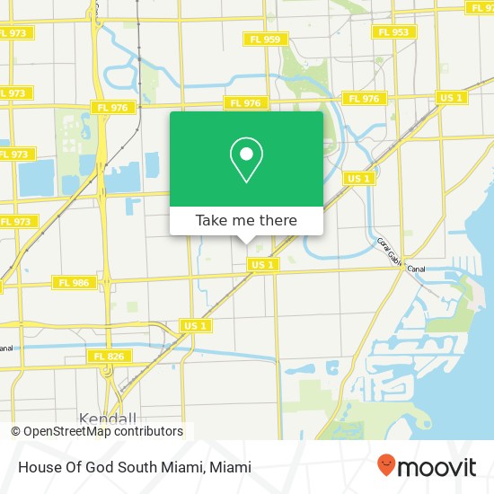 House Of God South Miami map