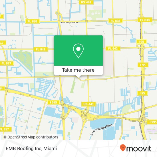 Mapa de EMB Roofing Inc
