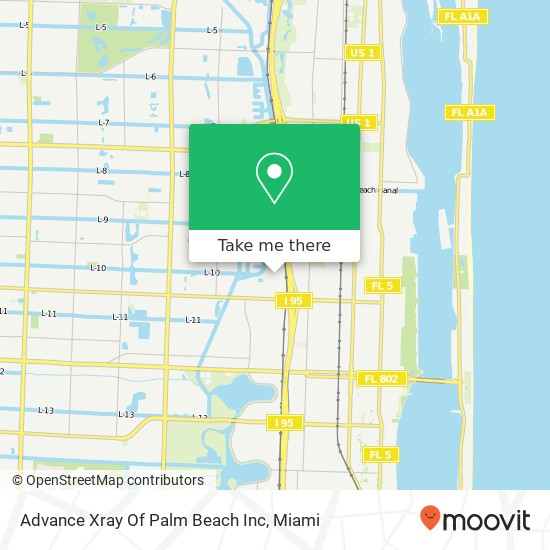 Advance Xray Of Palm Beach Inc map