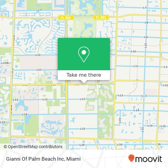 Mapa de Gianni Of Palm Beach Inc