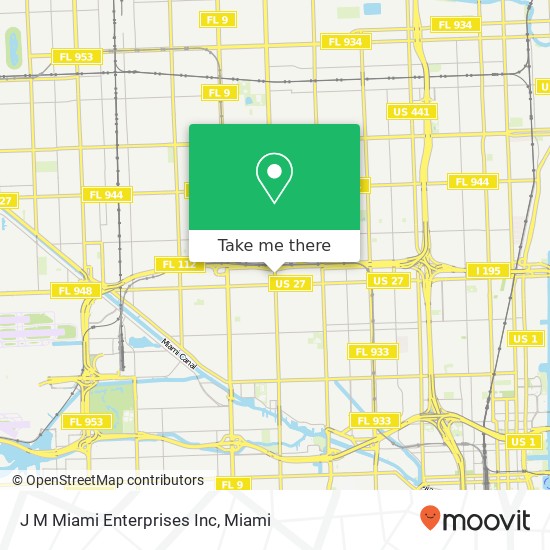 Mapa de J M Miami Enterprises Inc