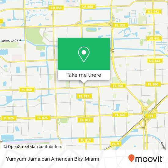 Yumyum Jamaican American Bky map