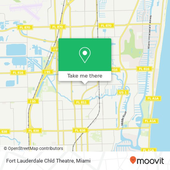Mapa de Fort Lauderdale Chld Theatre