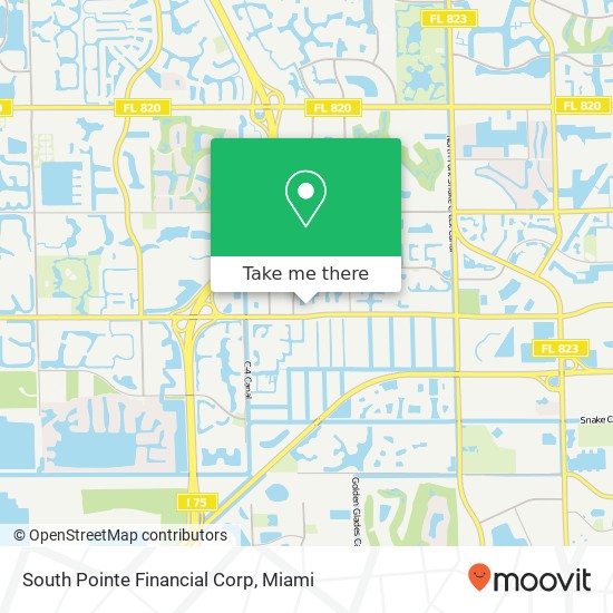 Mapa de South Pointe Financial Corp
