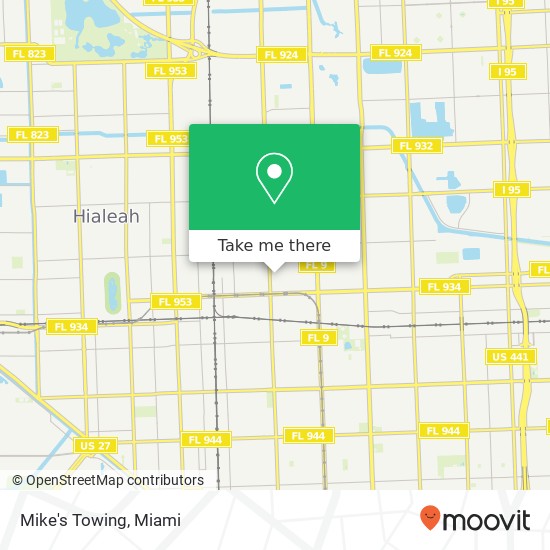 Mike's Towing map