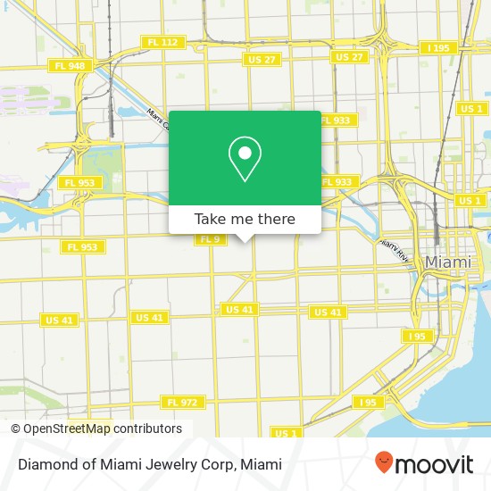 Mapa de Diamond of Miami Jewelry Corp