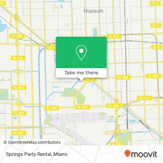 Springs Party Rental map