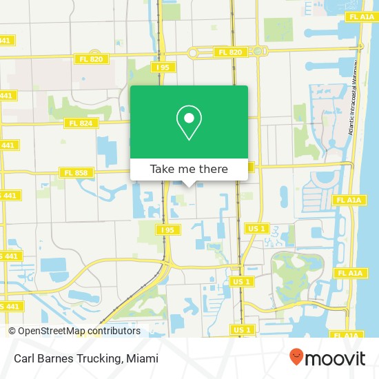 Carl Barnes Trucking map