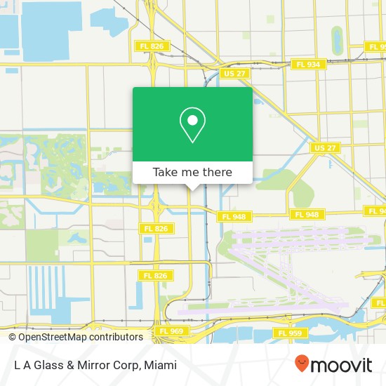 L A Glass & Mirror Corp map