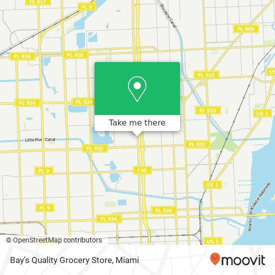 Mapa de Bay's Quality Grocery Store