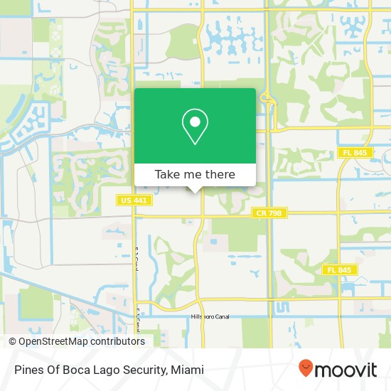 Pines Of Boca Lago Security map