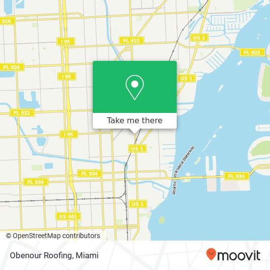 Obenour Roofing map