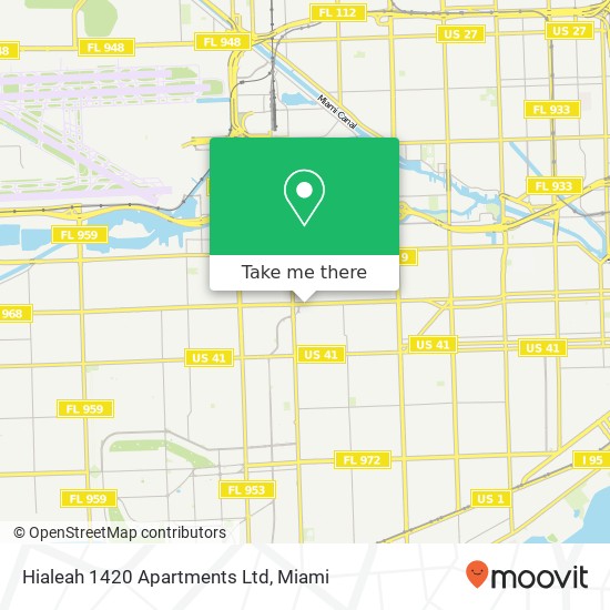 Mapa de Hialeah 1420 Apartments Ltd