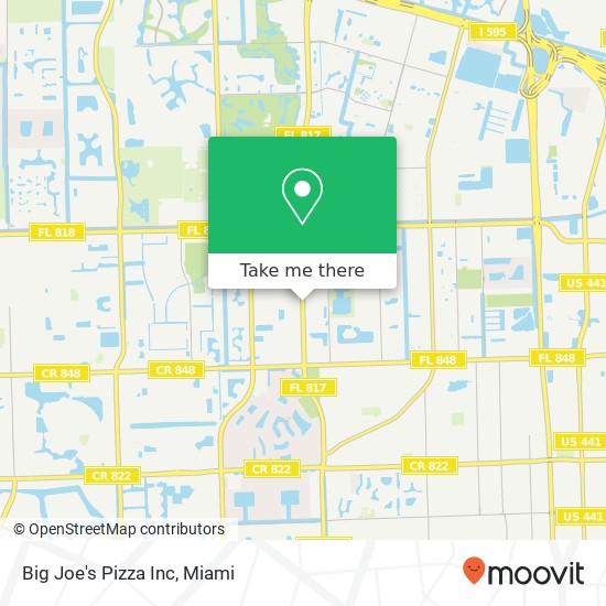 Big Joe's Pizza Inc map