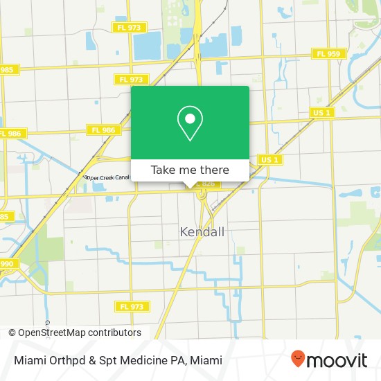 Mapa de Miami Orthpd & Spt Medicine PA