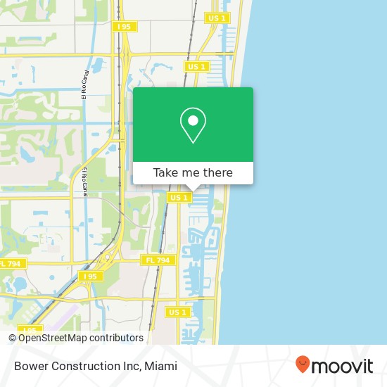 Mapa de Bower Construction Inc