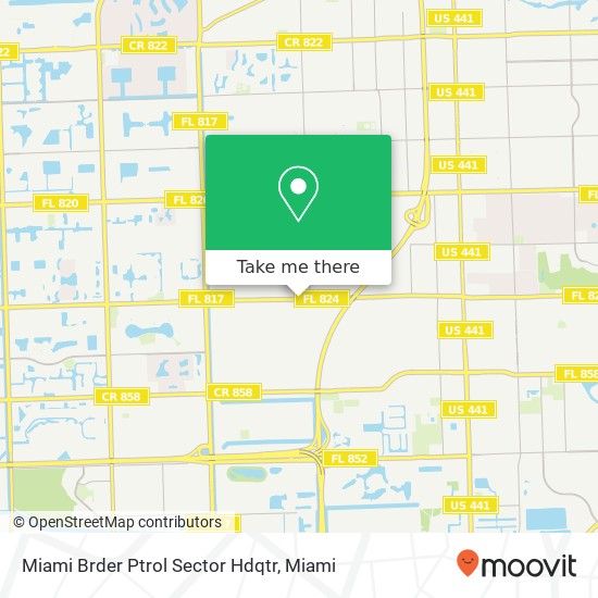 Mapa de Miami Brder Ptrol Sector Hdqtr