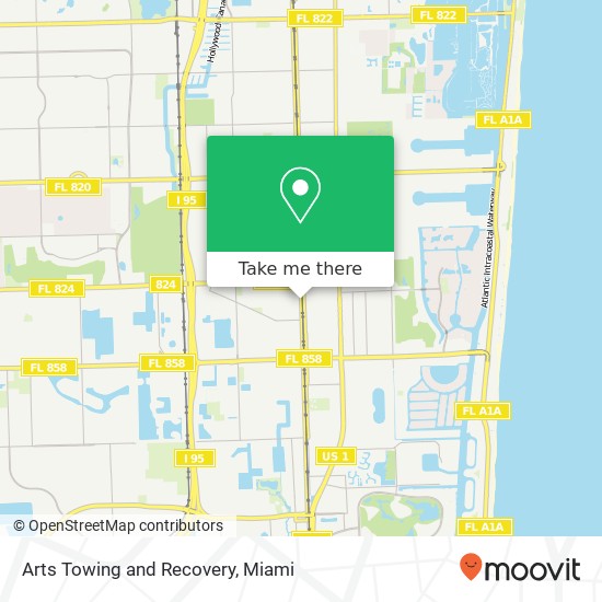 Arts Towing and Recovery map