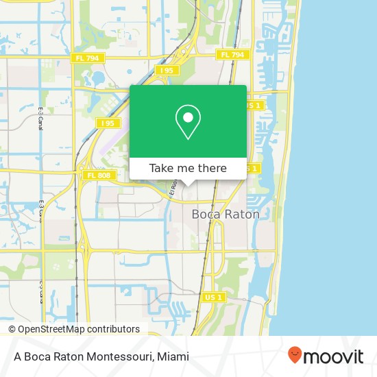 A Boca Raton Montessouri map