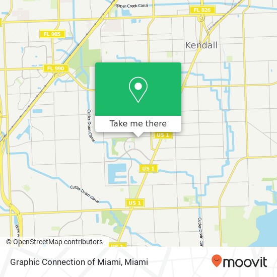 Graphic Connection of Miami map