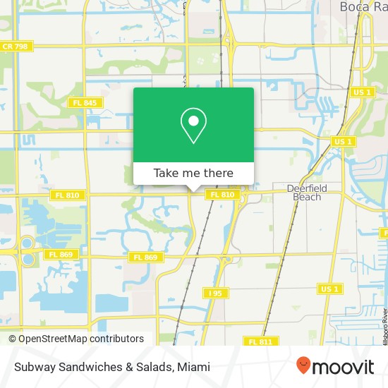 Mapa de Subway Sandwiches & Salads