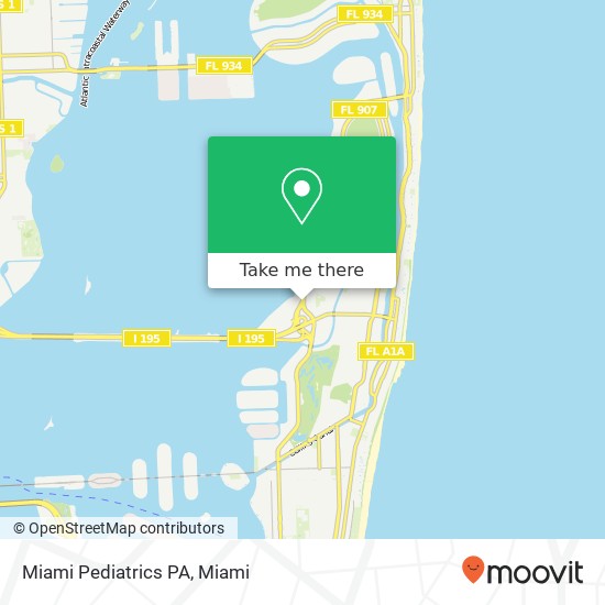 Mapa de Miami Pediatrics PA