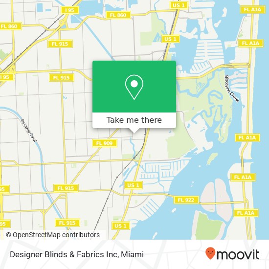 Designer Blinds & Fabrics Inc map