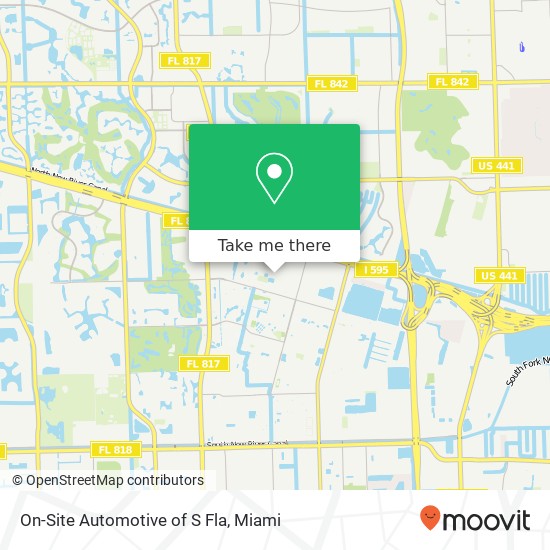 On-Site Automotive of S Fla map