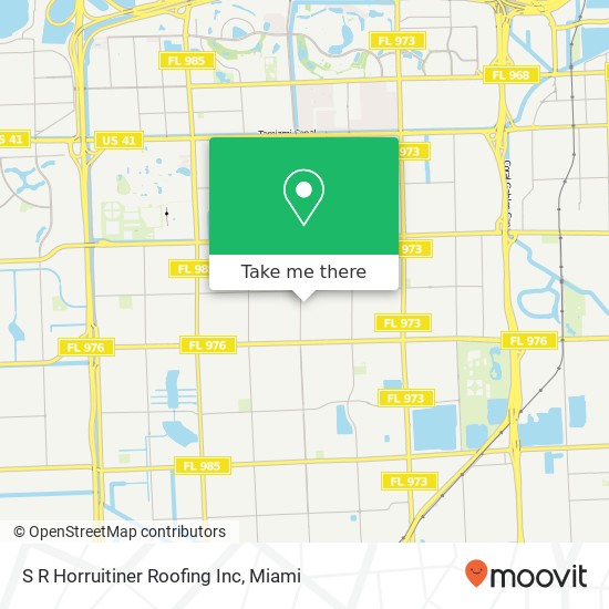 S R Horruitiner Roofing Inc map