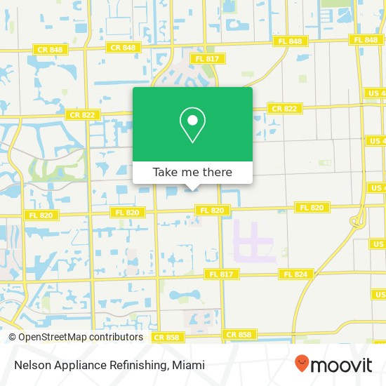 Nelson Appliance Refinishing map