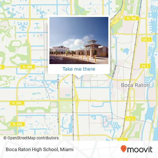 Mapa de Boca Raton High School