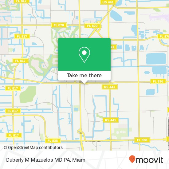 Mapa de Duberly M Mazuelos MD PA