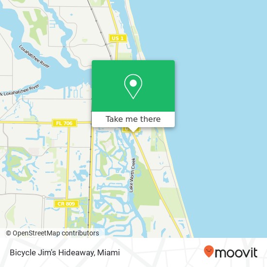 Mapa de Bicycle Jim's Hideaway