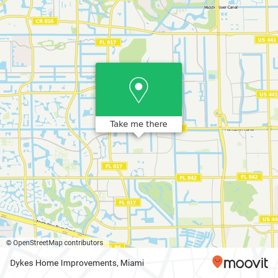 Dykes Home Improvements map