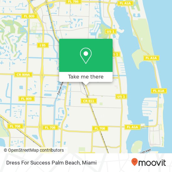 Dress For Success Palm Beach map