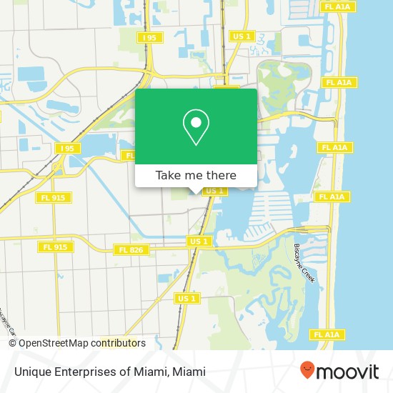 Unique Enterprises of Miami map