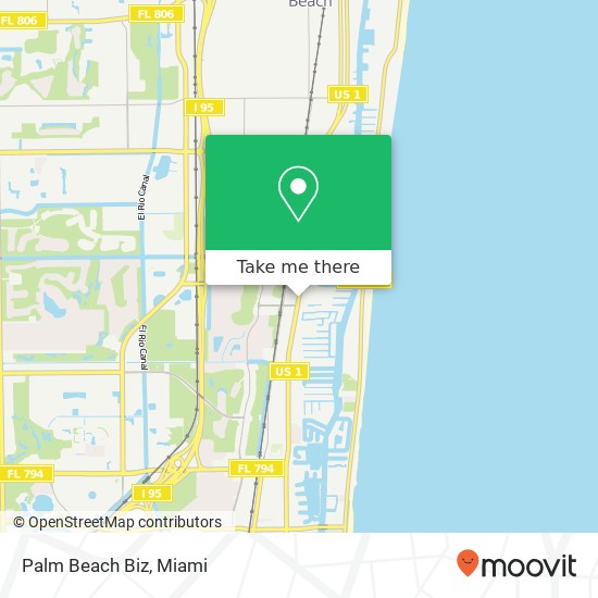 Mapa de Palm Beach Biz