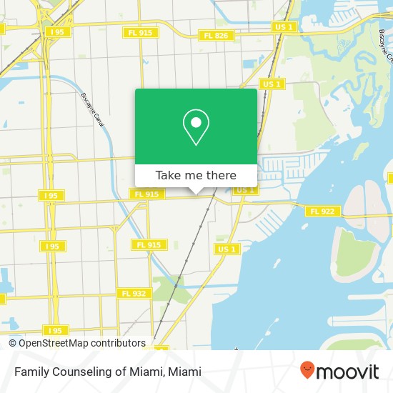 Family Counseling of Miami map