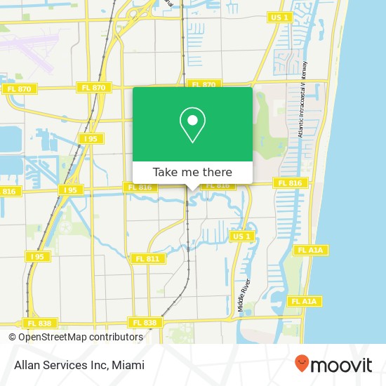 Allan Services Inc map