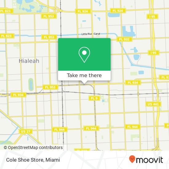 Mapa de Cole Shoe Store