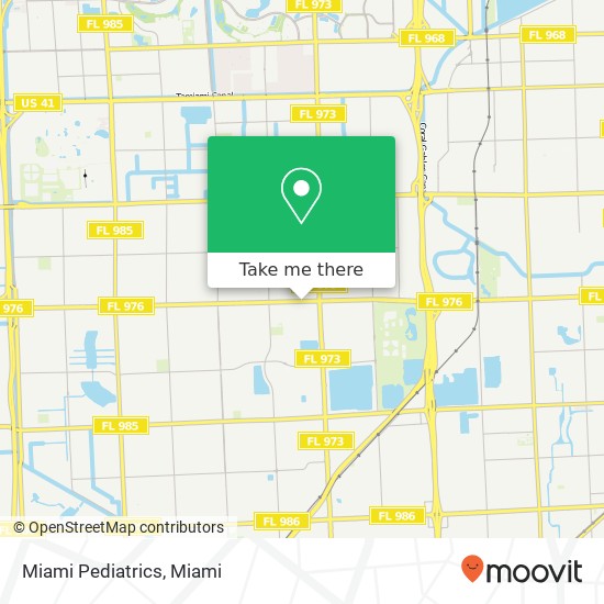 Miami Pediatrics map
